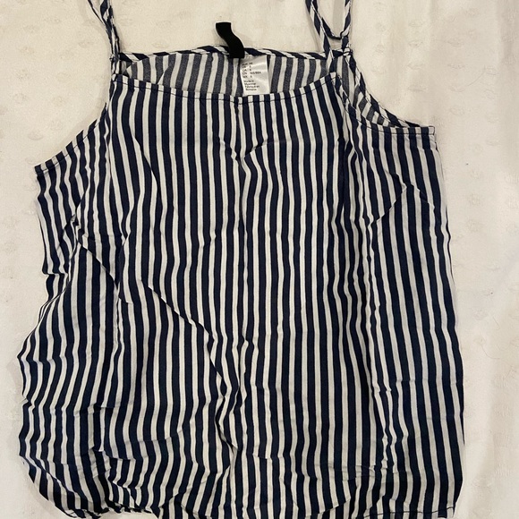 h&m navy and white striped tank/cami - Picture 1 of 1